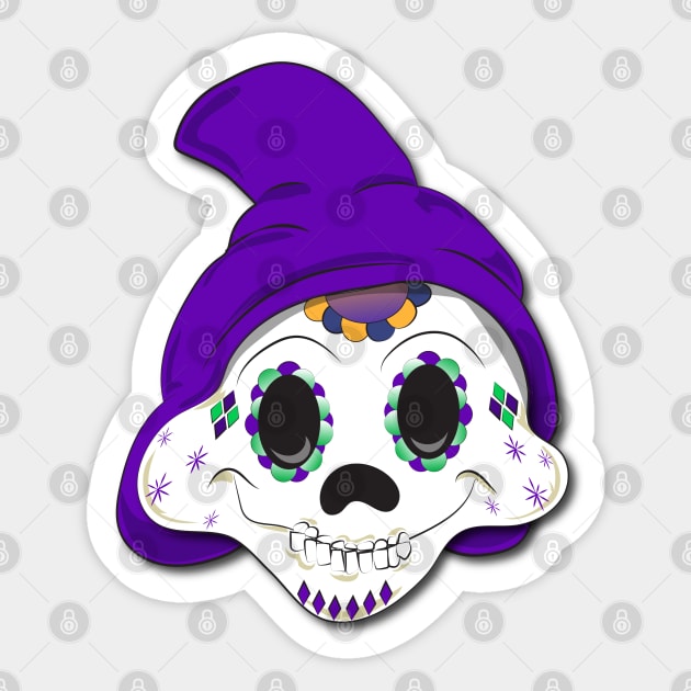 Sugar Skull Dopey Sticker by cabrezzal18